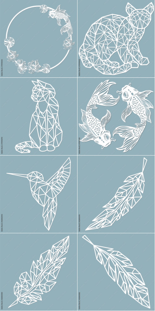 Laser Cutting Vector Cutout 1000xAI Laser Cutting Vector Cutout 1000xAI