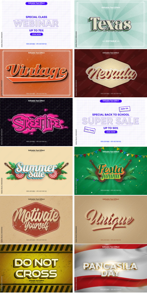 Editable Text Effect In Modern Trend Style 3 500xAI