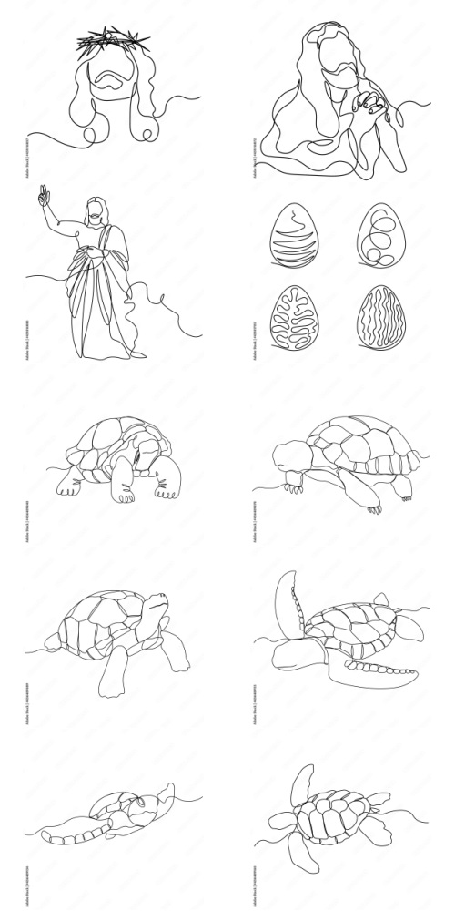 Continuous Line Vector Figure 225xAI