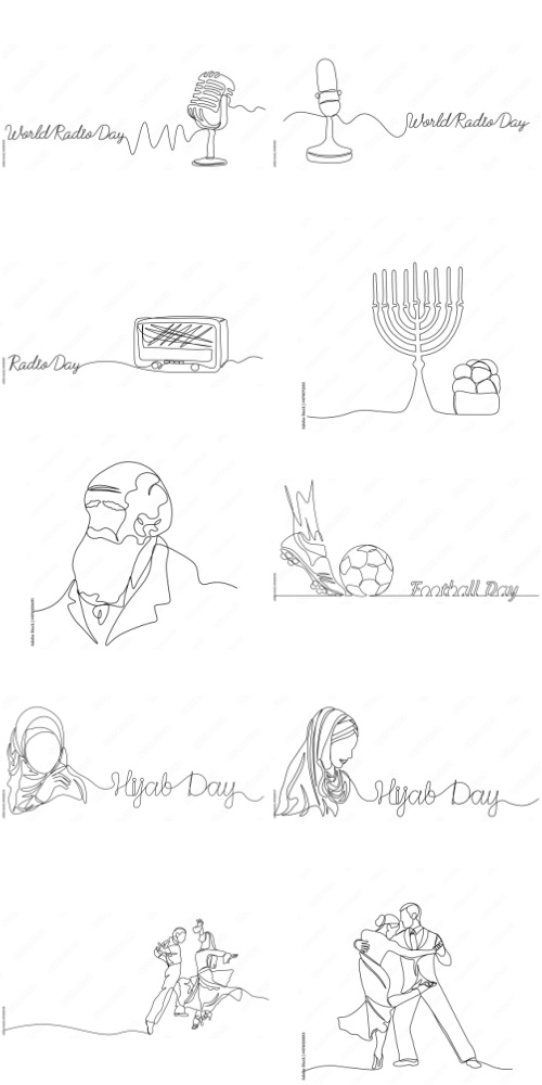 Continuous Line Vector Figure 225xAI