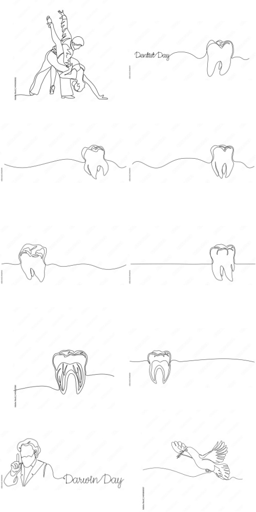 Continuous Line Vector Figure 225xAI