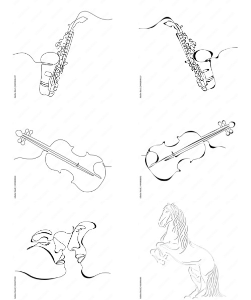 Continuous Line Vector Figure 225xAI