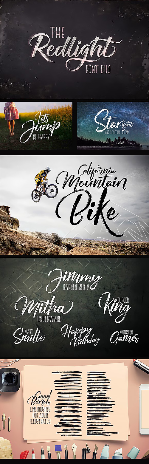 CM - The Redlight Font Duo 3xOTF 854340