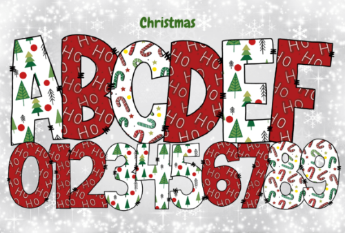 25 Colorful Christmas Decoration Fonts & Vector Elements 25 Colorful Christmas Decoration Fonts & Vector Elements