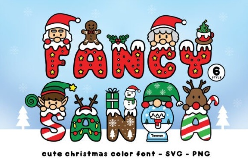 25 Colorful Christmas Decoration Fonts & Vector Elements 25 Colorful Christmas Decoration Fonts & Vector Elements