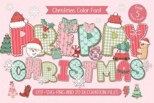 25 Colorful Christmas Decoration Fonts & Vector Elements 25 Colorful Christmas Decoration Fonts & Vector Elements