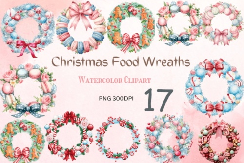 Christmas Food Graphics PNG Bundle 20 Sets