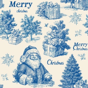 Toile De Jouy Print Design - Vintage Seamless Patterns #2, 44xEPS