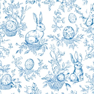 Toile De Jouy Print Design - Vintage Seamless Patterns #2, 44xEPS