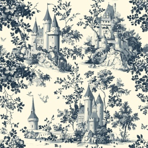 Toile De Jouy Print Design - Vintage Seamless Patterns #2, 44xEPS