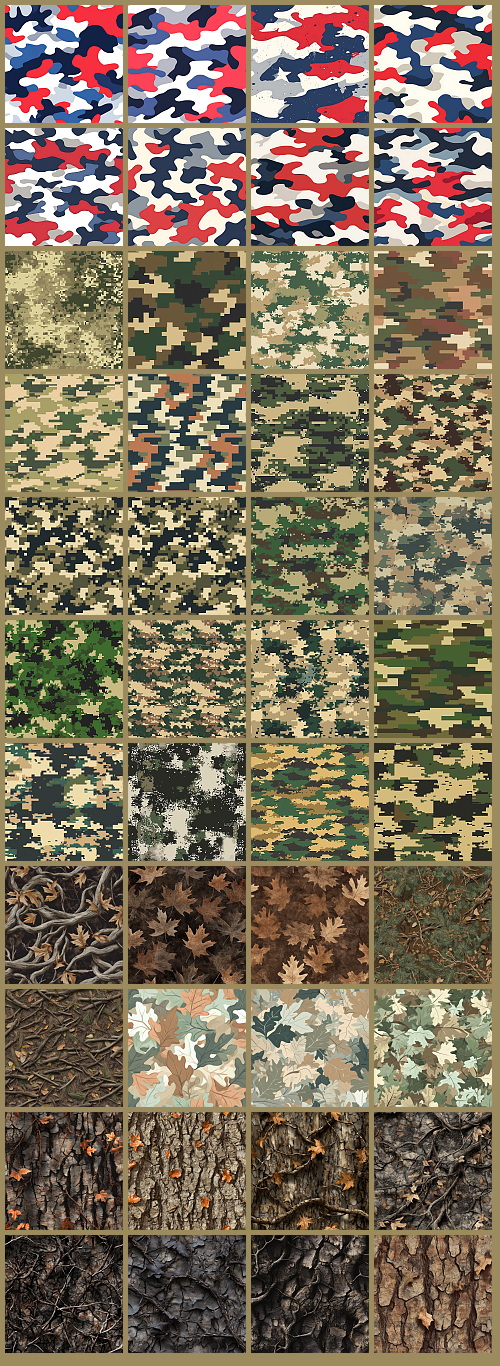 1000+ Seamless Camouflage Patterns 949xJPG, 123xPNG