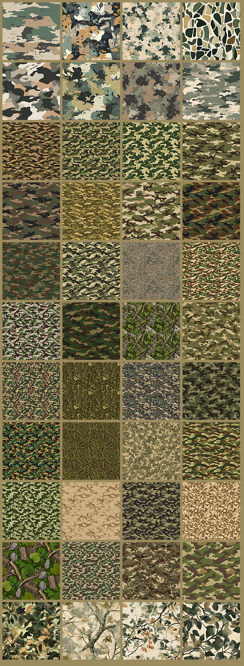1000+ Seamless Camouflage Patterns 949xJPG, 123xPNG