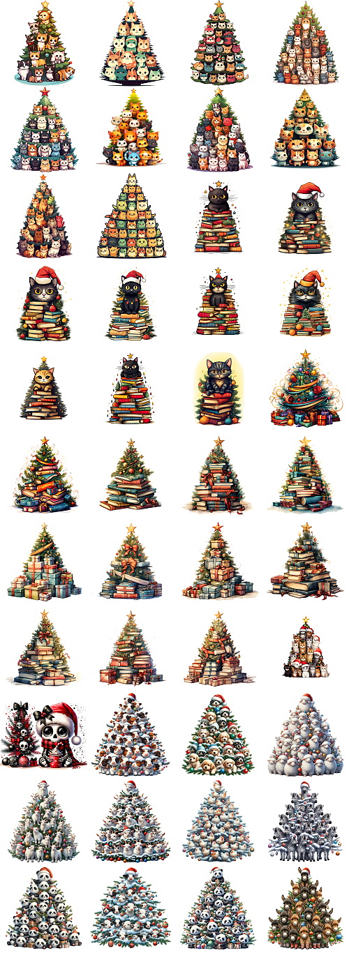 Christmas Tree Pretty Illustrations #2, 184xPNG