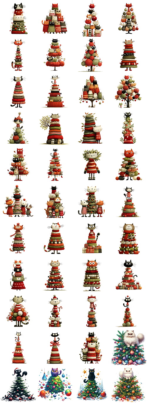 Christmas Tree Pretty Illustrations #2, 184xPNG