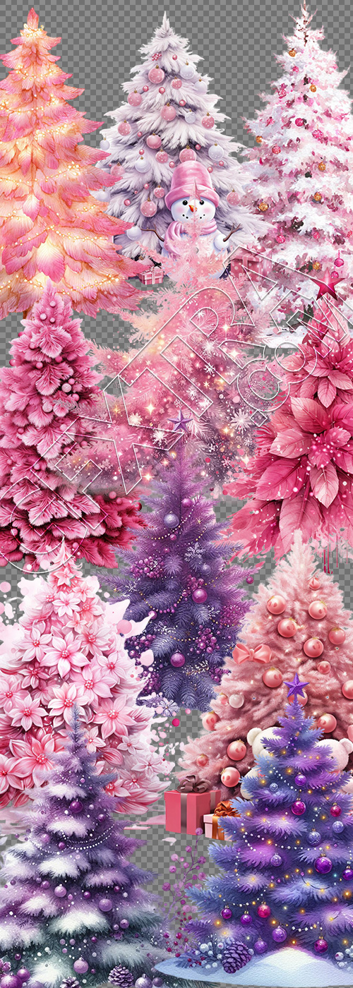 Christmas Tree Pretty Illustrations #3, 186xPNG