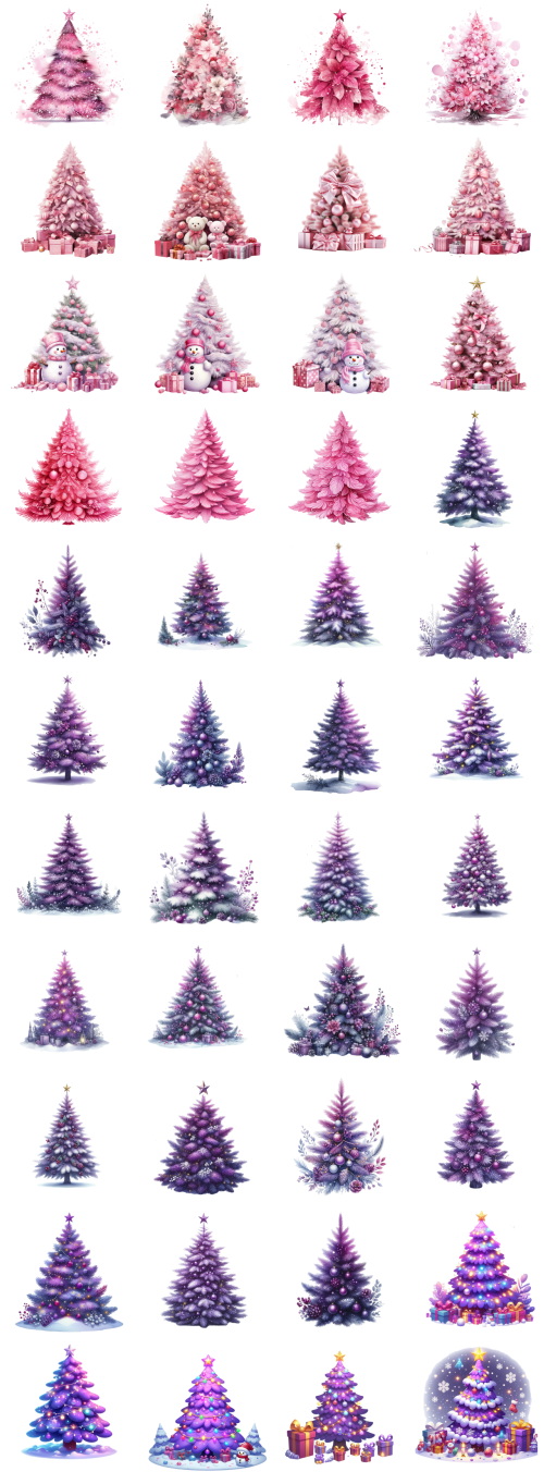 Christmas Tree Pretty Illustrations #3, 186xPNG