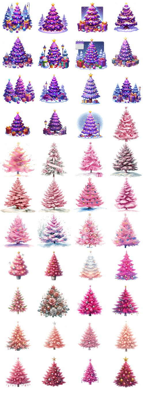 Christmas Tree Pretty Illustrations #3, 186xPNG