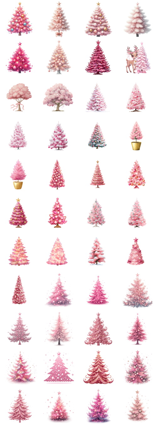 Christmas Tree Pretty Illustrations #3, 186xPNG