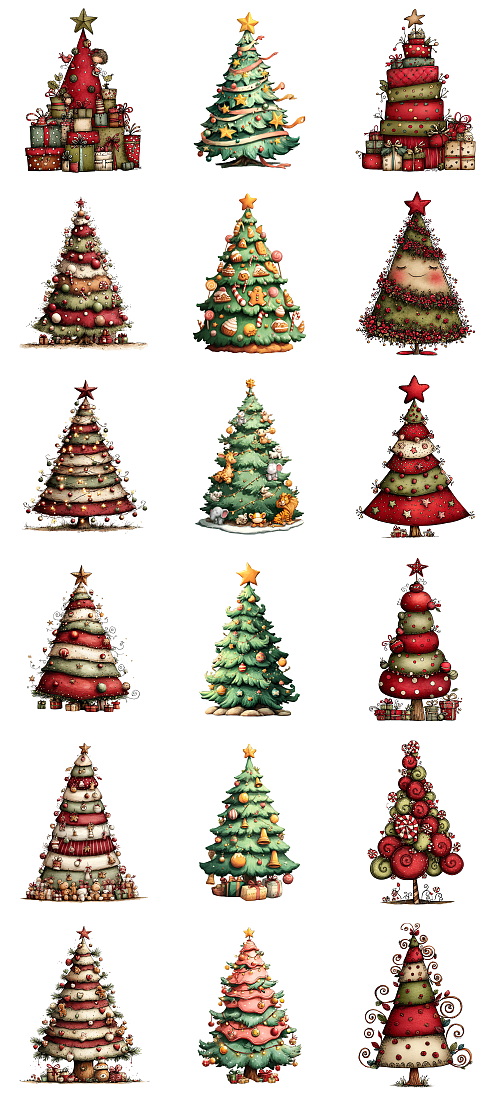 Christmas Tree Pretty Illustrations #4, 201xPNG