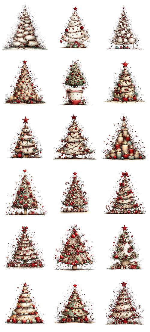 Christmas Tree Pretty Illustrations #4, 201xPNG