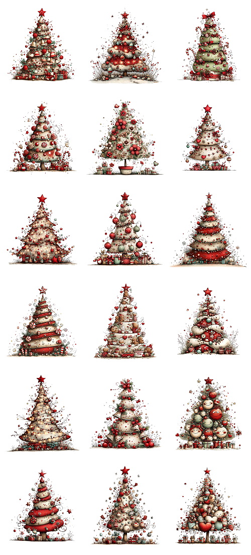 Christmas Tree Pretty Illustrations #4, 201xPNG