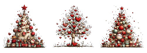 Christmas Tree Pretty Illustrations #4, 201xPNG