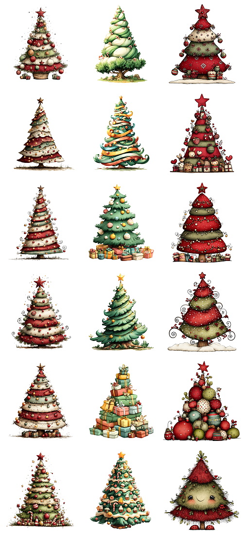 Christmas Tree Pretty Illustrations #4, 201xPNG