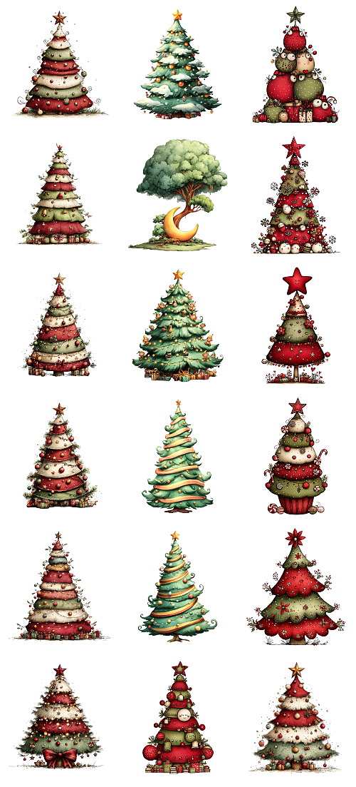 Christmas Tree Pretty Illustrations #4, 201xPNG