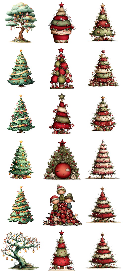 Christmas Tree Pretty Illustrations #4, 201xPNG