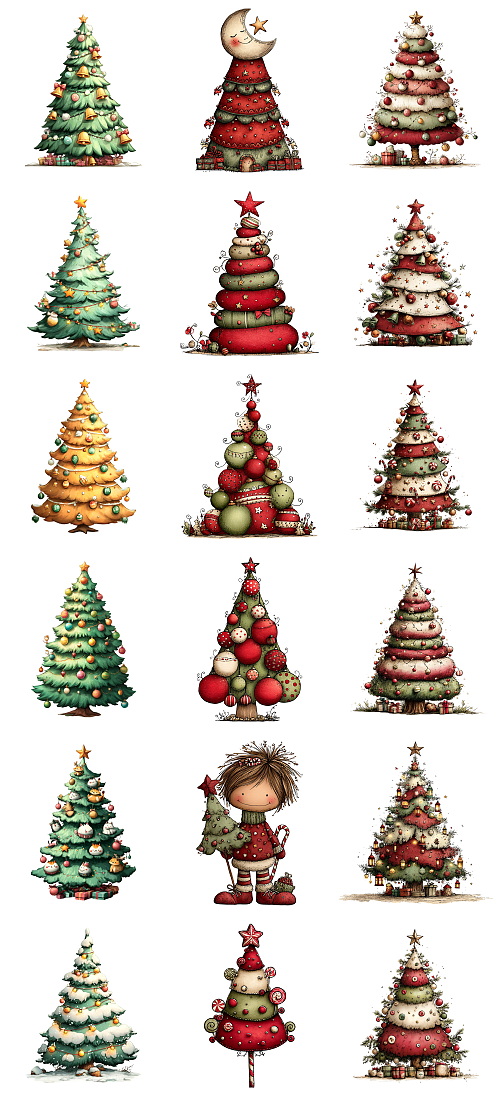 Christmas Tree Pretty Illustrations #4, 201xPNG