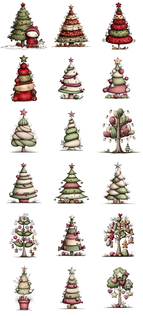 Christmas Tree Pretty Illustrations #4, 201xPNG