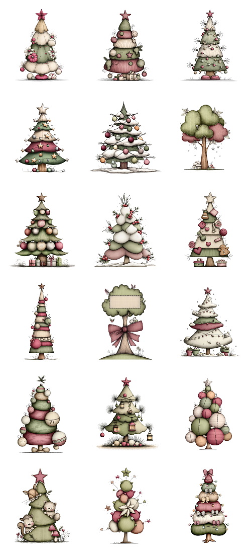 Christmas Tree Pretty Illustrations #4, 201xPNG