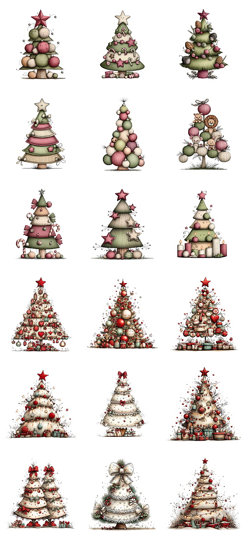 Christmas Tree Pretty Illustrations #4, 201xPNG