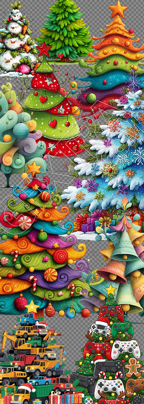 Christmas Tree Pretty Illustrations #5, 137xPNG Christmas Tree Pretty Illustrations #5, 137xPNG