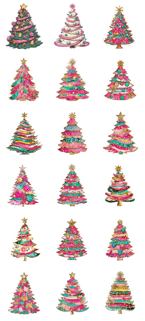 Christmas Tree Pretty Illustrations #8, 149xPNG