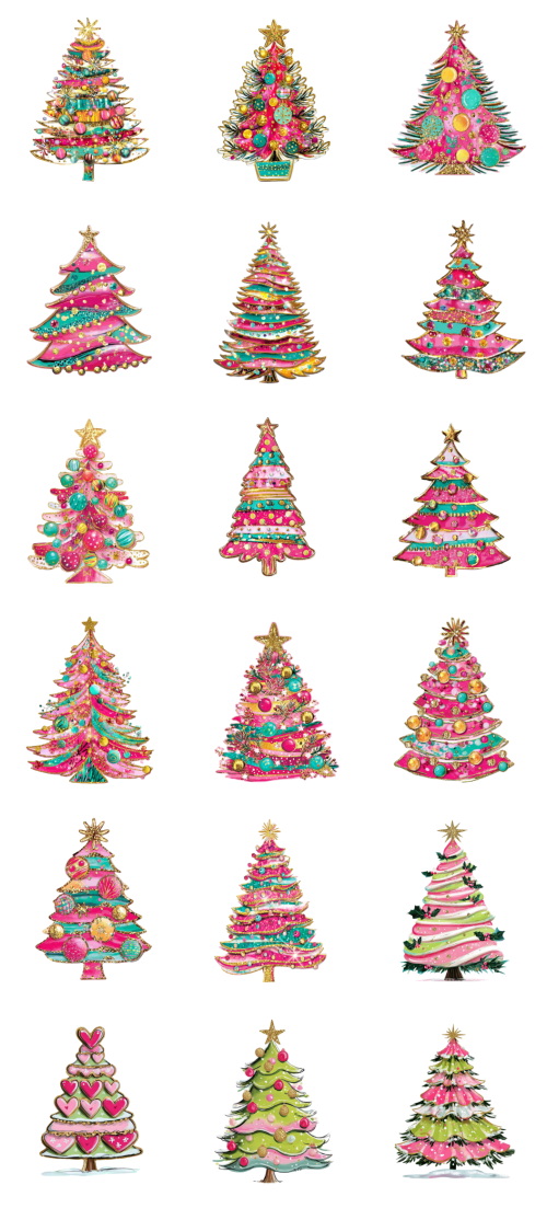 Christmas Tree Pretty Illustrations #8, 149xPNG