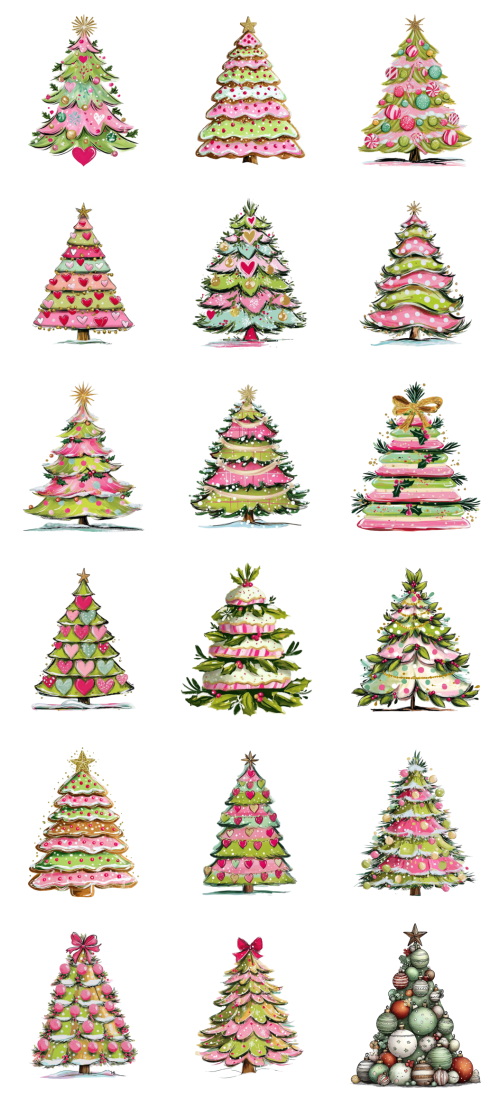 Christmas Tree Pretty Illustrations #8, 149xPNG