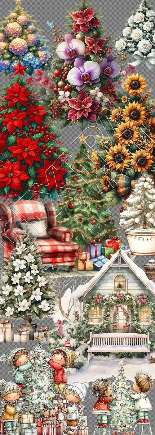 Christmas Tree Pretty Illustrations #10, 132xPNG Christmas Tree Pretty Illustrations #10, 132xPNG
