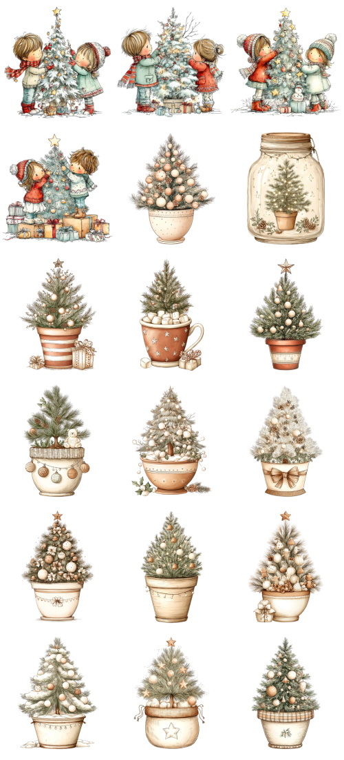 Christmas Tree Pretty Illustrations #10, 132xPNG Christmas Tree Pretty Illustrations #10, 132xPNG