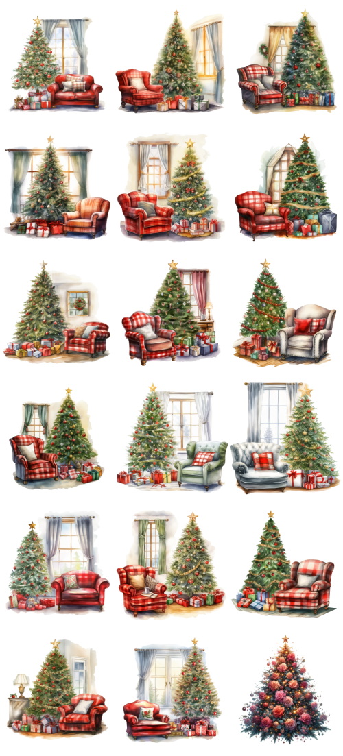 Christmas Tree Pretty Illustrations #10, 132xPNG Christmas Tree Pretty Illustrations #10, 132xPNG