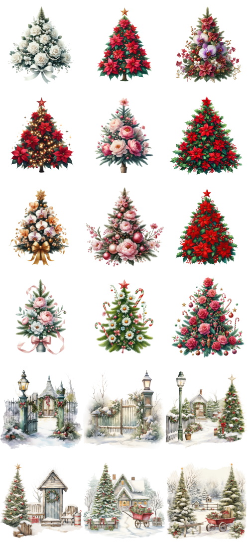 Christmas Tree Pretty Illustrations #10, 132xPNG Christmas Tree Pretty Illustrations #10, 132xPNG