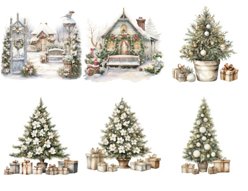 Christmas Tree Pretty Illustrations #10, 132xPNG Christmas Tree Pretty Illustrations #10, 132xPNG
