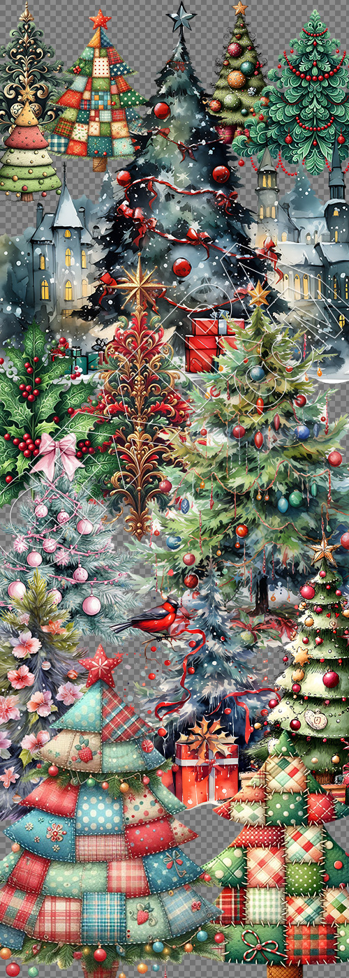 Christmas Tree Pretty Illustrations #11, 180xPNG Christmas Tree Pretty Illustrations #11, 180xPNG