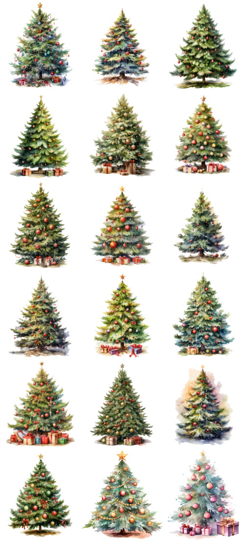 Christmas Tree Pretty Illustrations #11, 180xPNG Christmas Tree Pretty Illustrations #11, 180xPNG