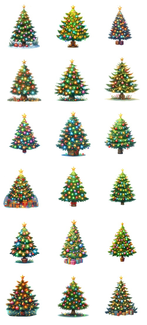 Christmas Tree Pretty Illustrations #11, 180xPNG Christmas Tree Pretty Illustrations #11, 180xPNG