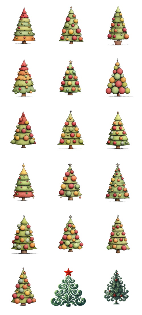 Christmas Tree Pretty Illustrations #11, 180xPNG Christmas Tree Pretty Illustrations #11, 180xPNG