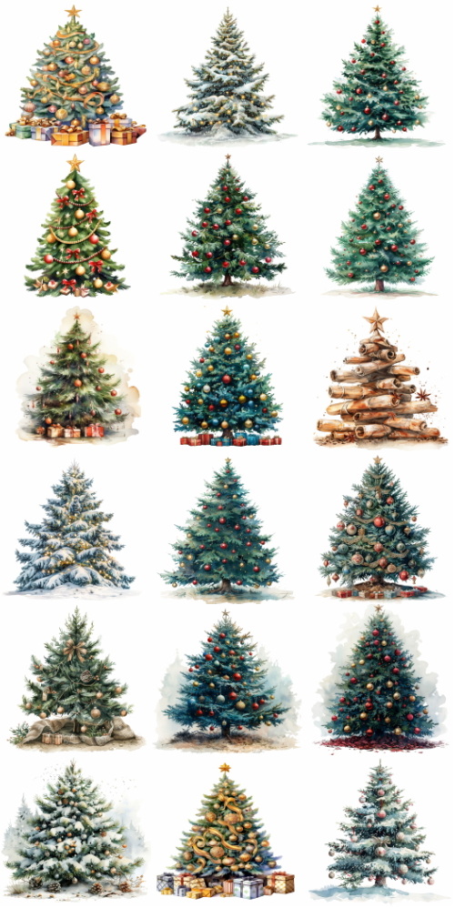 Christmas Tree Pretty Illustrations #13, 78xPNG Christmas Tree Pretty Illustrations #13, 78xPNG