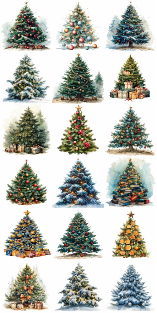 Christmas Tree Pretty Illustrations #13, 78xPNG Christmas Tree Pretty Illustrations #13, 78xPNG