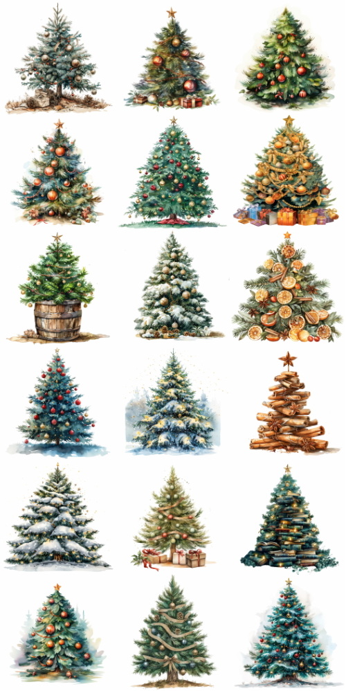 Christmas Tree Pretty Illustrations #13, 78xPNG Christmas Tree Pretty Illustrations #13, 78xPNG
