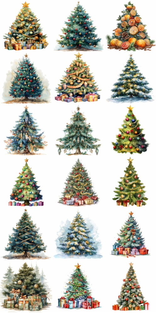 Christmas Tree Pretty Illustrations #13, 78xPNG Christmas Tree Pretty Illustrations #13, 78xPNG